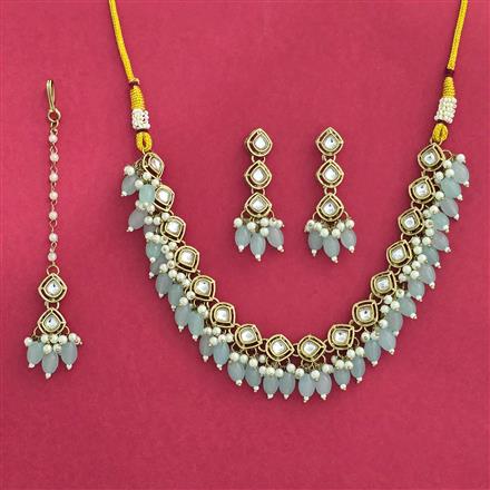 Indo Western Classic Necklace With Mehndi Plating