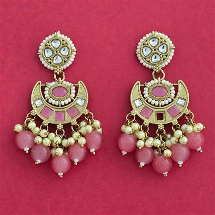 Indo Western Classic Earring With Mehndi Plating