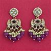 Indo Western Classic Earring With Mehndi Plating