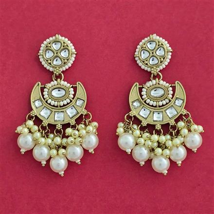 Indo Western Classic Earring With Mehndi Plating