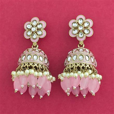 Indo Western Jhumki With Mehndi Plating