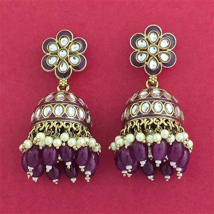 Indo Western Jhumki With Mehndi Plating