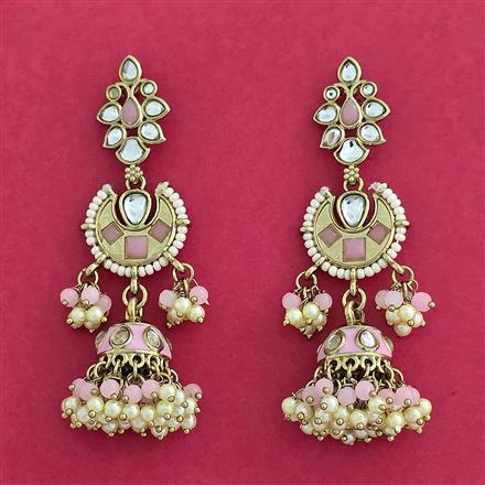 Indo Western Jhumki With Mehndi Plating