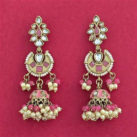Indo Western Jhumki With Mehndi Plating