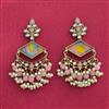 Indo Western Classic Earring With Mehndi Plating
