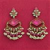 Indo Western Classic Earring With Mehndi Plating