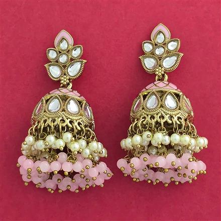Indo Western Jhumki With Mehndi Plating