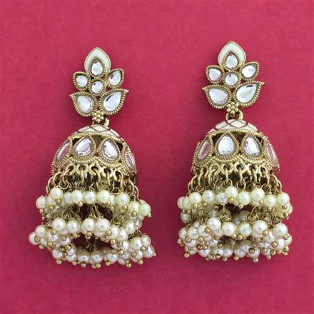 Indo Western Jhumki With Mehndi Plating