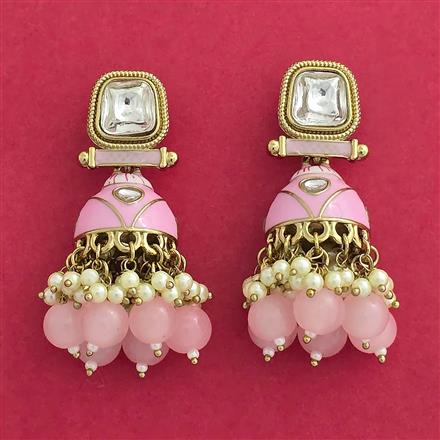 Indo Western Jhumki With Mehndi Plating
