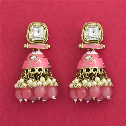 Indo Western Jhumki With Mehndi Plating