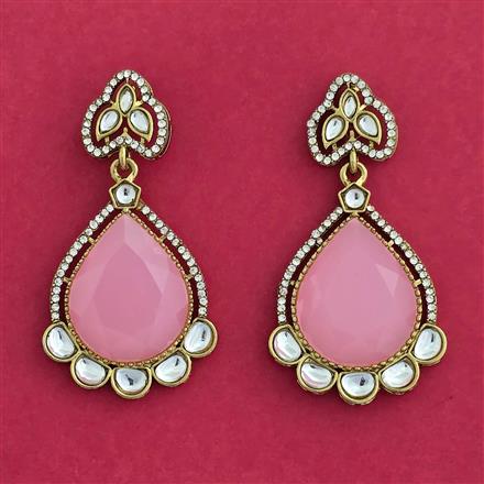 Indo Western Classic Earring With Mehndi Plating