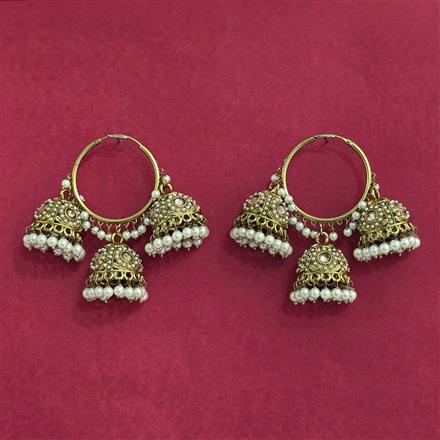 Indo Western Jhumki With Mehndi Plating
