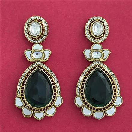 Indo Western Classic Earring With Mehndi Plating