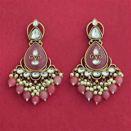 Indo Western Classic Earring With Mehndi Plating