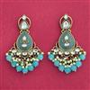 Indo Western Classic Earring With Mehndi Plating