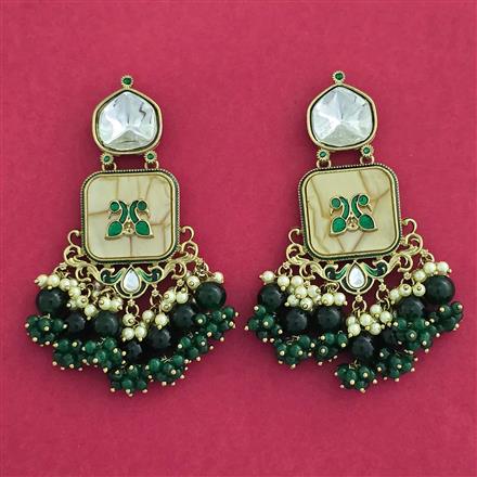 Indo Western Classic Earring With Mehndi Plating