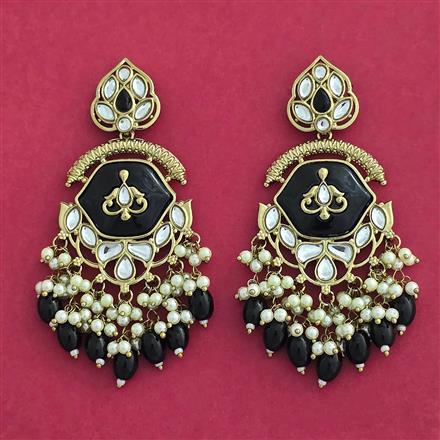 Indo Western Classic Earring With Mehndi Plating