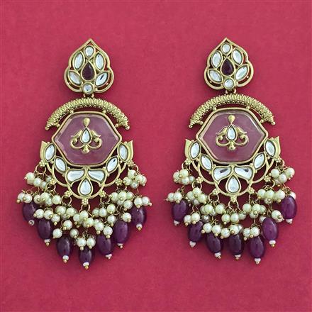 Indo Western Classic Earring With Mehndi Plating
