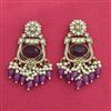 Indo Western Classic Earring With Mehndi Plating