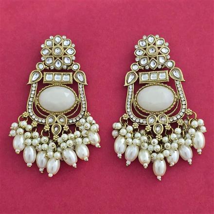 Indo Western Classic Earring With Mehndi Plating