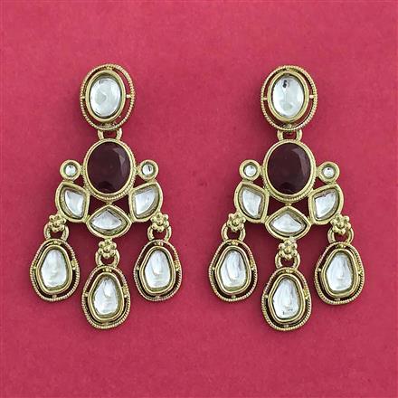 Indo Western Classic Earring With Mehndi Plating
