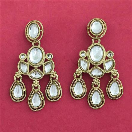 Indo Western Classic Earring With Mehndi Plating