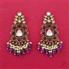 Indo Western Classic Earring With Mehndi Plating