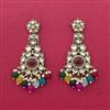 Indo Western Classic Earring With Mehndi Plating