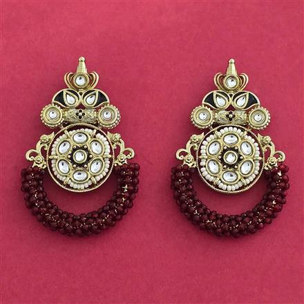 Indo Western Classic Earring With Mehndi Plating