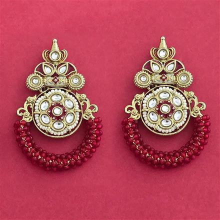Indo Western Classic Earring With Mehndi Plating