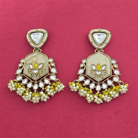 Indo Western Classic Earring With Mehndi Plating