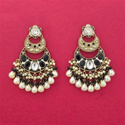 Indo Western Classic Earring With Mehndi Plating