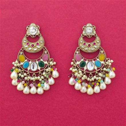 Indo Western Classic Earring With Mehndi Plating