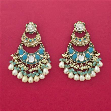 Indo Western Classic Earring With Mehndi Plating