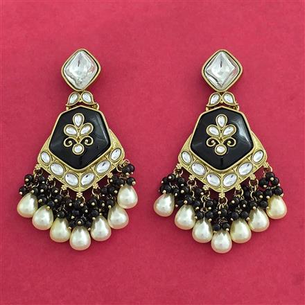 Indo Western Classic Earring With Mehndi Plating