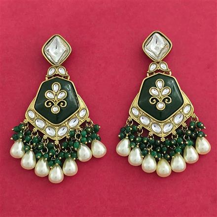Indo Western Classic Earring With Mehndi Plating