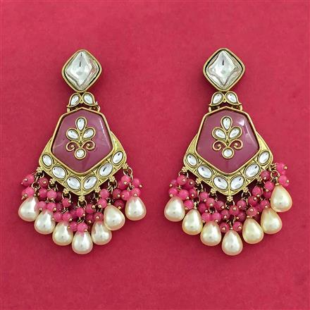 Indo Western Classic Earring With Mehndi Plating