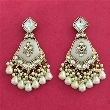 Indo Western Classic Earring With Mehndi Plating