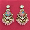 Indo Western Classic Earring With Mehndi Plating