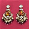 Indo Western Classic Earring With Mehndi Plating