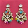 Indo Western Classic Earring With Mehndi Plating