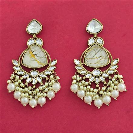 Indo Western Classic Earring With Mehndi Plating