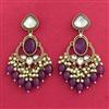 Indo Western Classic Earring With Mehndi Plating