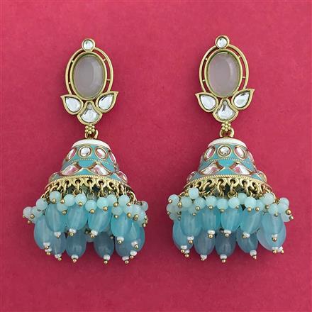 Indo Western Jhumki With Mehndi Plating