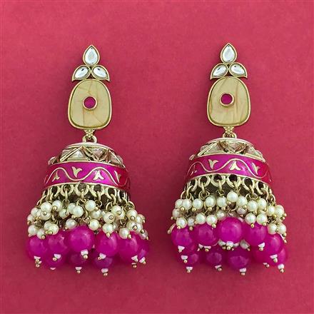 Indo Western Jhumki With Mehndi Plating