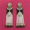 Indo Western Long Earring With Mehndi Plating