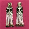 Indo Western Long Earring With Mehndi Plating