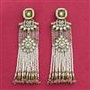 Indo Western Long Earring With Mehndi Plating