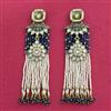 Indo Western Long Earring With Mehndi Plating