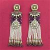 Indo Western Long Earring With Mehndi Plating